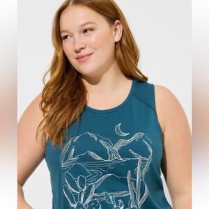 NWOT Torrid Teal Happy Camper Tee
